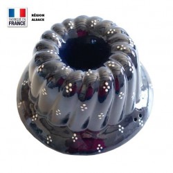 Moule à Kougelhopf en Terre Cuite / Bleu 4 Points