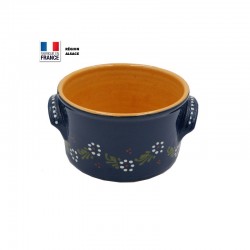 Cocotte à pain en Terre Cuite / Bleu Fleur
