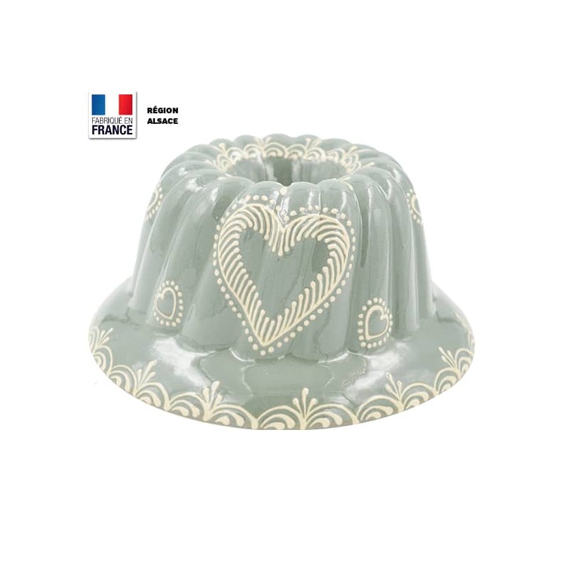 Moule à Kougelhopf en Terre Cuite / Gris Cœur